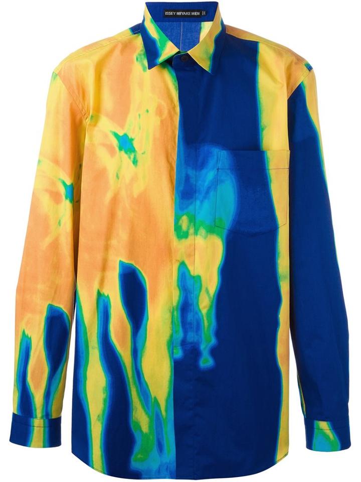 Issey Miyake Men Tie Dye Effect Shirt