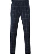 Incotex 'slim-fit Pattern 30' Trousers, Men's, Size: 50, Blue, Wool