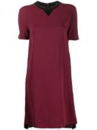 Karl Lagerfeld Two-tone Shift Dress - Red