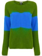 Suzusan Cashmere Two-tone Sweater - Green