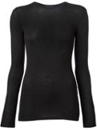 Atm Anthony Thomas Melillo Ribbed Sweater, Women's, Size: Small, Black, Modal/spandex/elastane