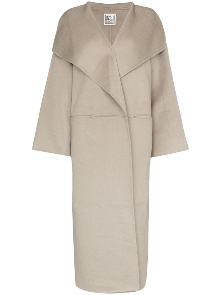 Toteme Annecy Cashmere Overcoat - Grey