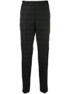 Ps Paul Smith Plaid Straight-leg Trousers - Black