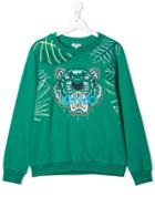 Kenzo Kids Tiger Logo Sweatshirt - Green