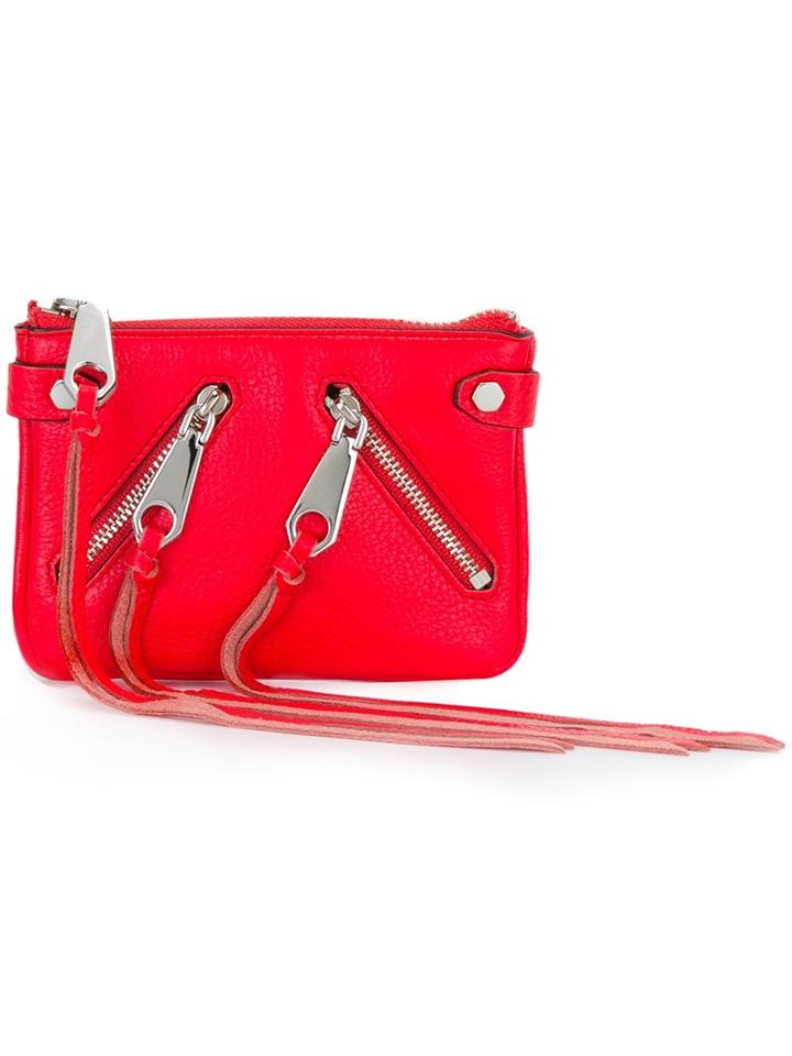 Rebecca Minkoff 'moto' Pouch, Women's, Red, Leather