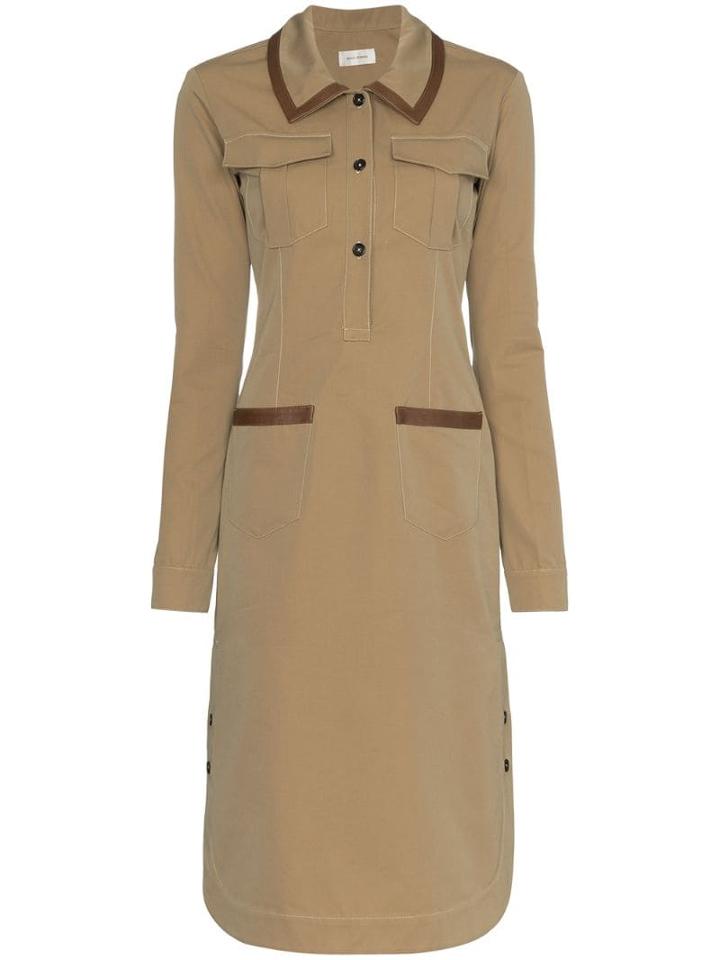 Wales Bonner Safari Midi Dress - Brown