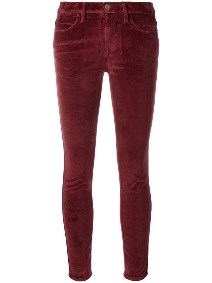 Frame Denim Skinny Trousers - Red