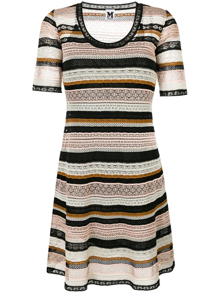 M Missoni Scoop Neck Knitted Dress - Black