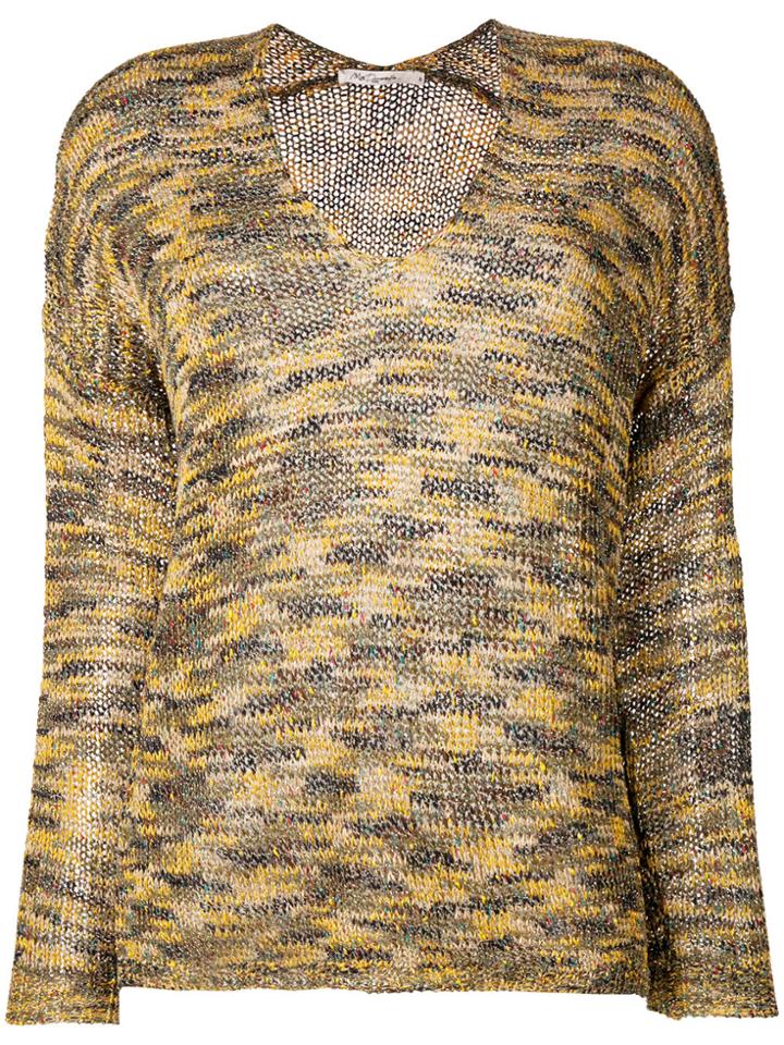 Mes Demoiselles Multicoloured Knit Sweater - Nude & Neutrals