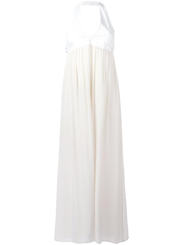 Paco Rabanne - Backless Dress - Women - Cotton - 36, White, Cotton