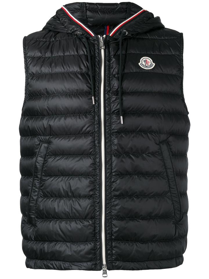 Moncler - Hooded Gilet - Men - Feather Down/polyester - 2, Black, Feather Down/polyester