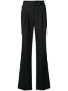 Diesel Black Gold Flared Trousers In Cool Wool