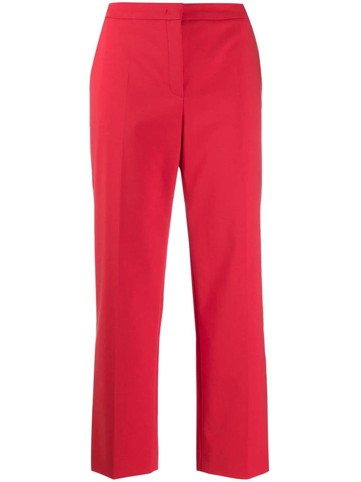 Escada Cropped Flare Trousers - Red