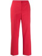 Escada Cropped Flare Trousers - Red