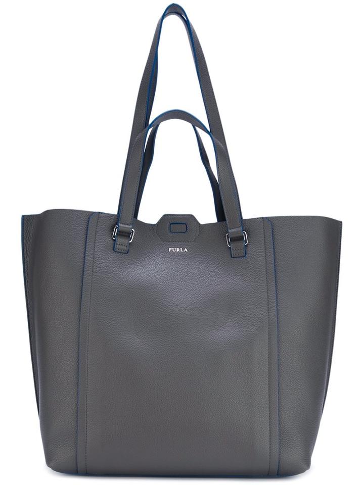 Furla 'my Bang Bang' Tote Bag, Men's, Grey, Calf Leather