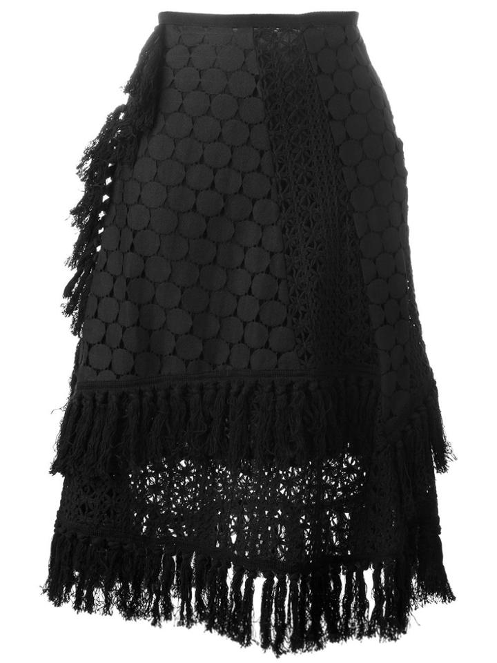 See By Chloé Crochet Layered Skirt - Black