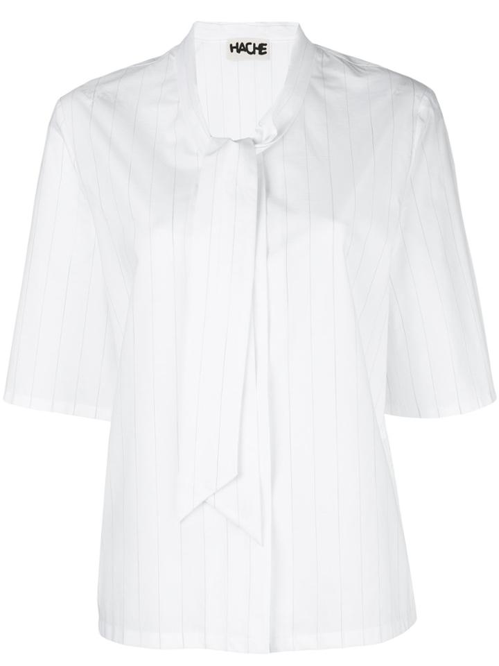 Hache Pinstripe Shirt - White