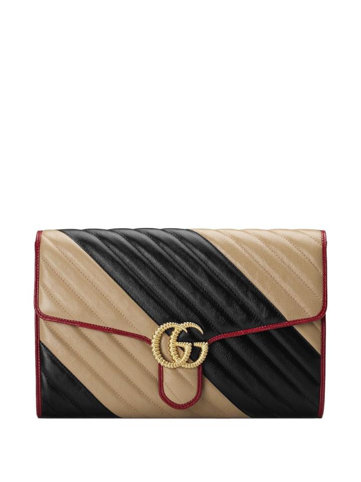 Gucci Gg Marmont Clutch - Neutrals