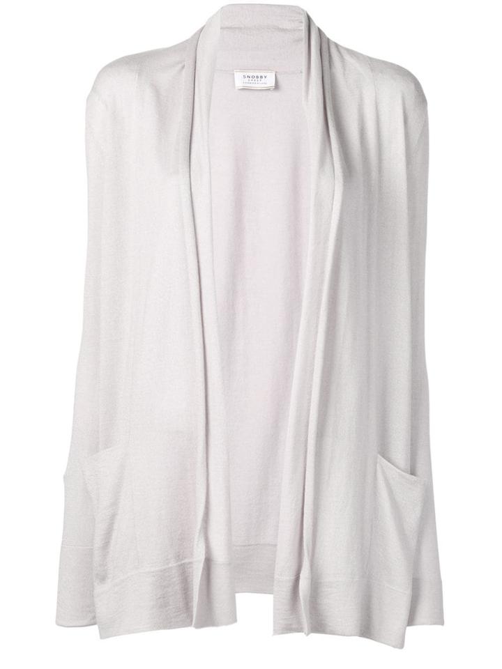 Snobby Sheep Draped Open Front Cargdigan - Grey