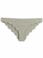 Marysia Scalloped Trim Bikini Briefs - Neutrals