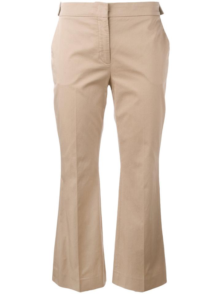 No21 Side Buttons Trousers, Women's, Size: 44, Nude/neutrals, Cotton/spandex/elastane