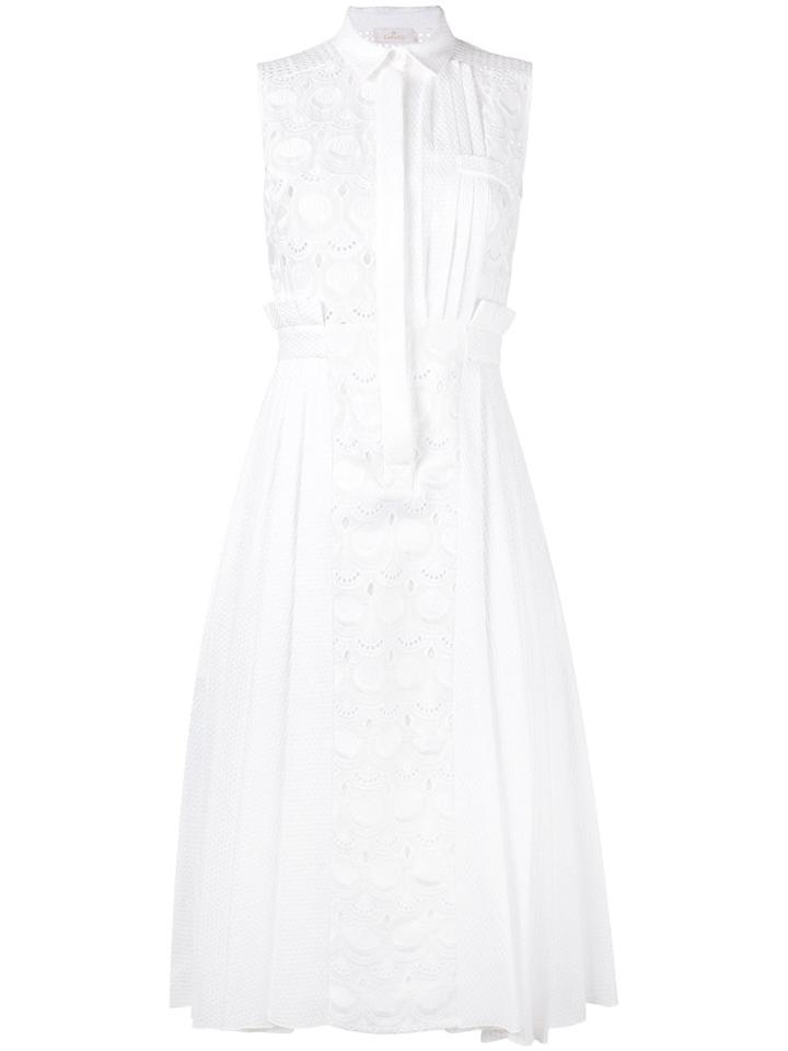 Capucci - Embroidered Dress - Women - Cotton - 42, Women's, White, Cotton