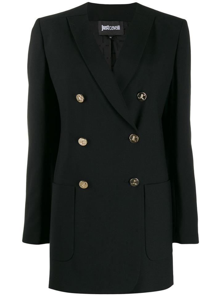 Just Cavalli Slim-fit Double Breasted Blazer - Black