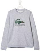 Lacoste Kids Logo Print Sweatshirt - Grey