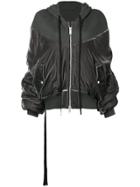 Unravel Project Velvet Bomber Jacket - Grey