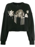 Pinko Embellished Sweatshirt - Black