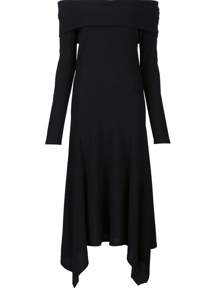 Derek Lam Strapless Handkerchief Hem Dress, Women's, Size: 44, Black, Viscose