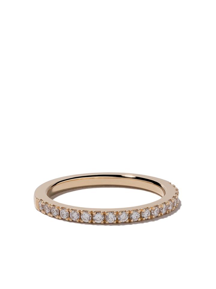 De Beers 18kt Yellow Gold Db Classic Half Pavé Diamond Band -