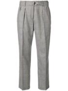 Barbara Bui Checked Cropped Trousers - Grey