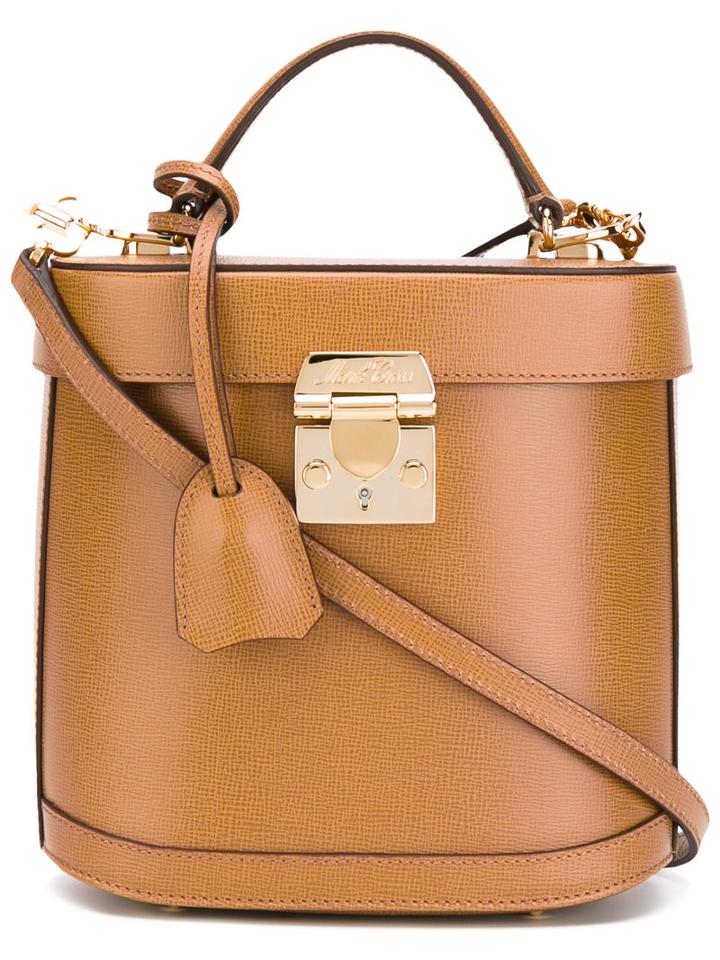 Mark Cross - Clasp Cross-body Bag - Women - Calf Leather - One Size, Nude/neutrals, Calf Leather