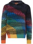 Missoni Patterned-knit Hoodie - Sm0g9 Multicoloured