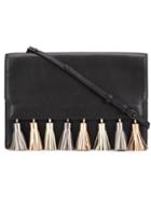 Rebecca Minkoff Tassel Detail Shoulder Bag, Women's, Black, Leather