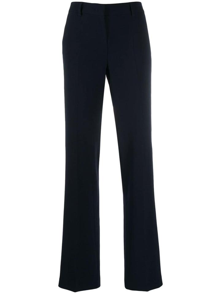 Alberto Biani Crepe Tailored Trousers - Blue