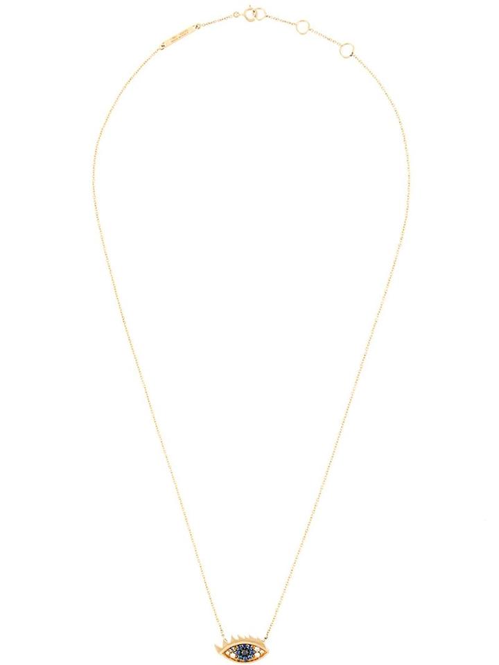 Delfina Delettrez 'eyes On Me' Diamond And Saphire Necklace, Women's, Metallic