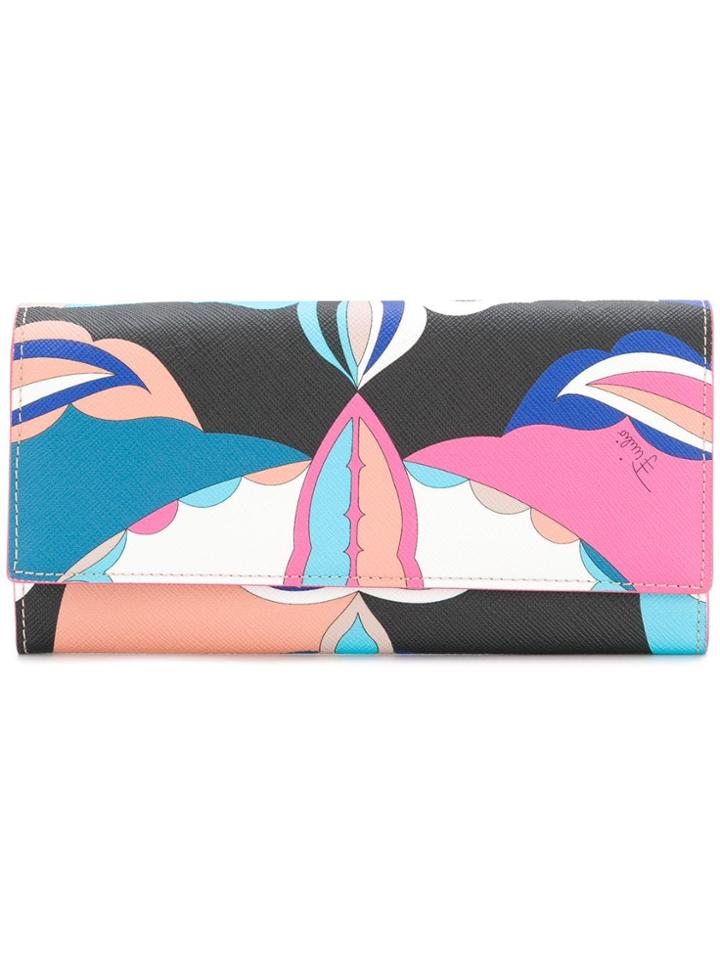Emilio Pucci Psychedelic Print Wallet - Black