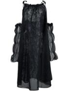 Renli Su Oversized Cold-shoulder Dress - Black