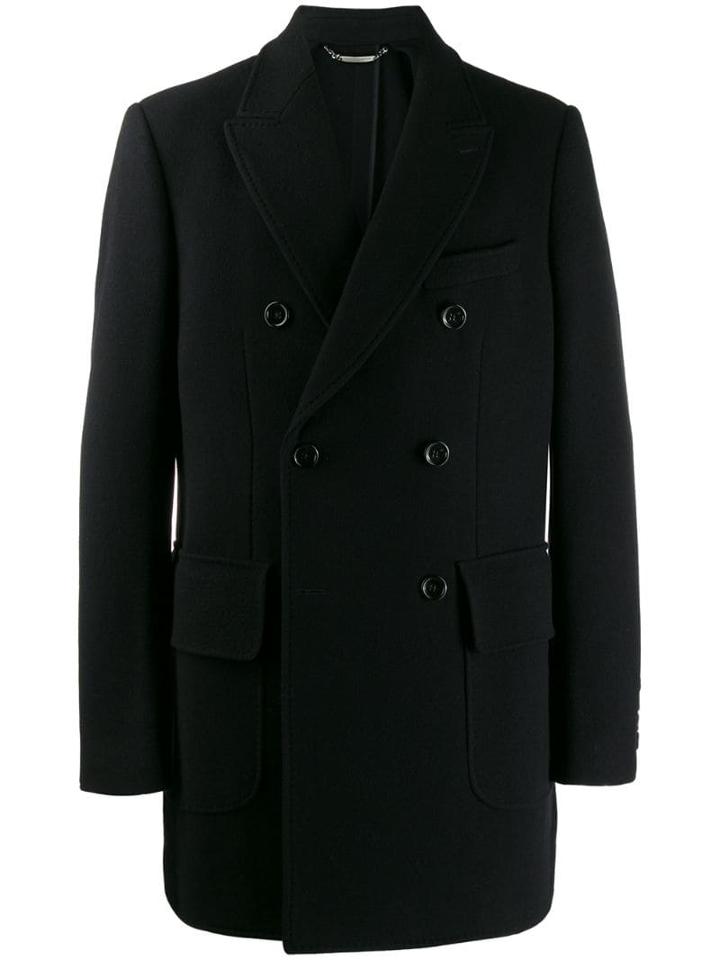 Dolce & Gabbana Short Double-breasted Coat - Black