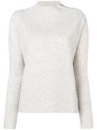 Allude Round Neck Sweater - Grey