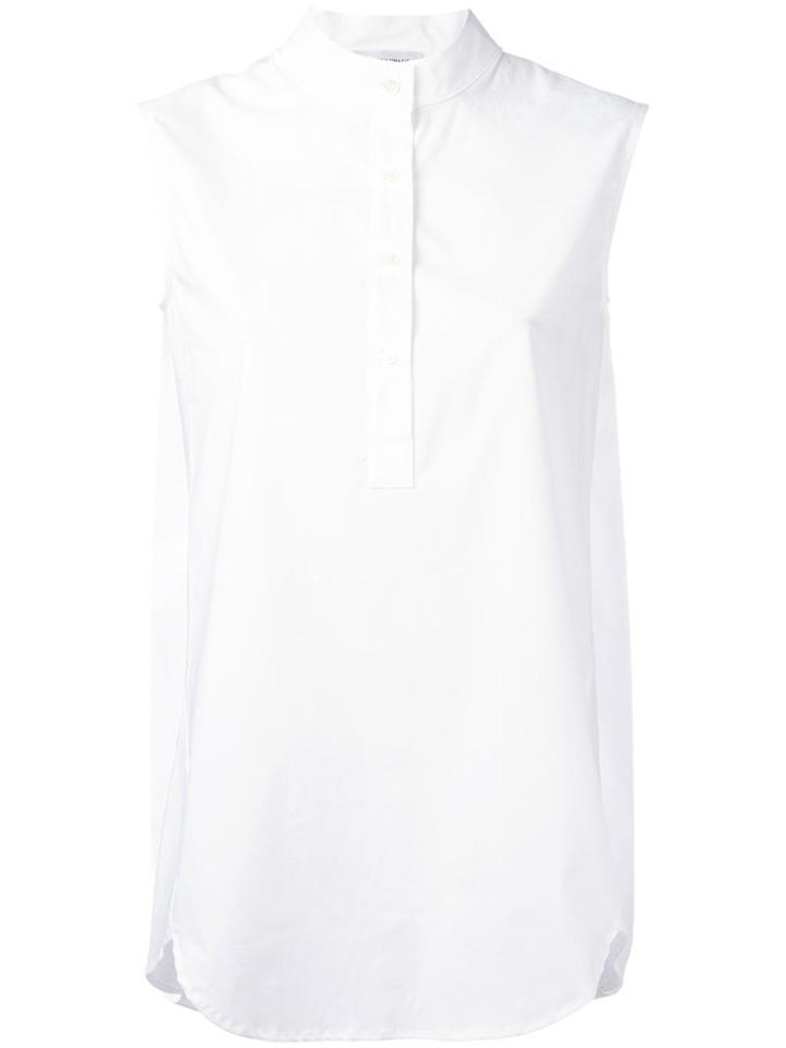 Io Ivana Omazic Sleeveless Button Down Shirt, Women's, Size: 42, White, Cotton/spandex/elastane