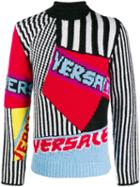 Versace Patchwork Logo Sweater - Red