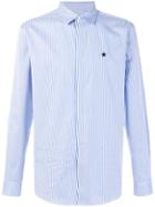 Givenchy Striped Star Patch Shirt - Blue