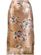 Rochas Floral Skirt - Neutrals