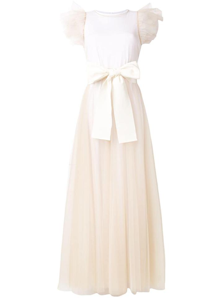 P.a.r.o.s.h. Long Tulle Dress - Neutrals