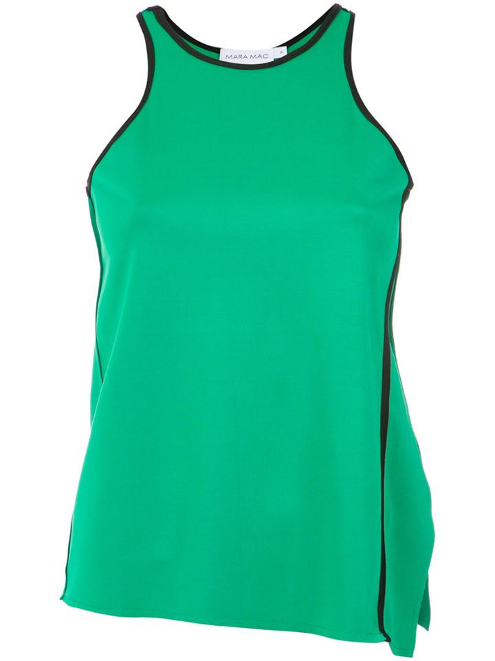 Mara Mac Contrasting Tank Top - Green