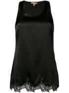 Ermanno Scervino Lace Trim Tank Top - Black