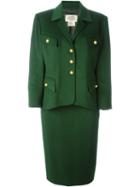 Hermès Vintage Classic Skirt Suit, Women's, Size: 42, Green